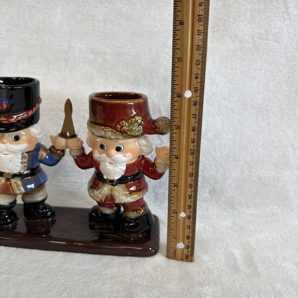 Yankee‎ Candle Christmas Dueling Nutcracker Tea Lights Candle Holder 7x6